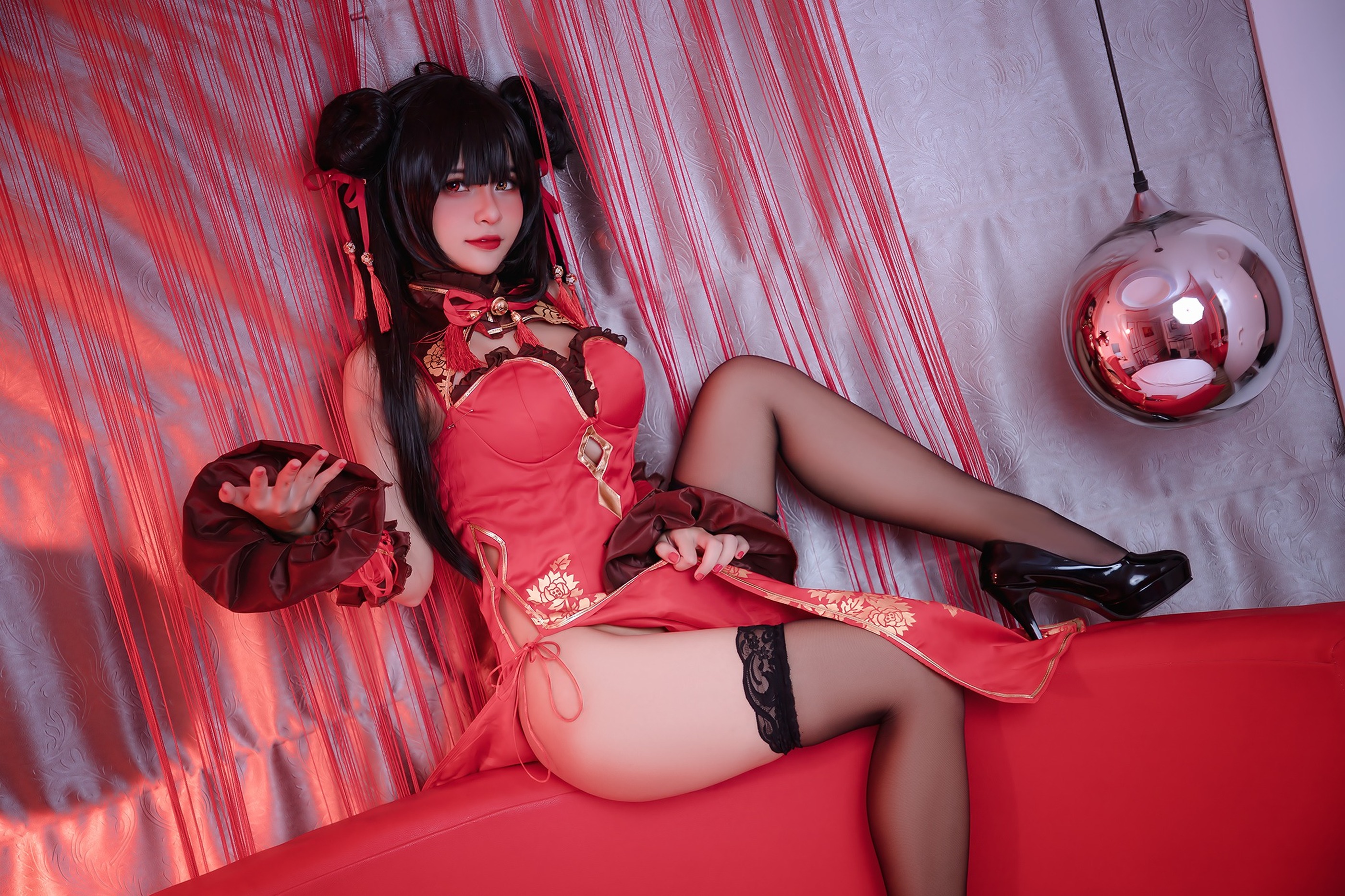 图片[1]-Azami – NO.045 狂三旗袍 [14P]-XikXak